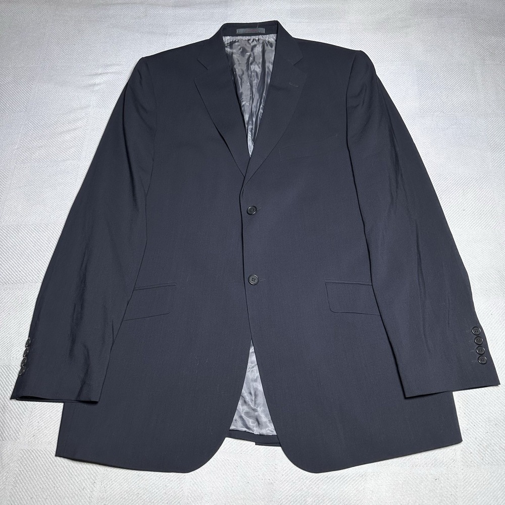 Ted Baker Endurance Blazer 44L‎ Dark Gray Wool Two Button Jacket Modern Classic